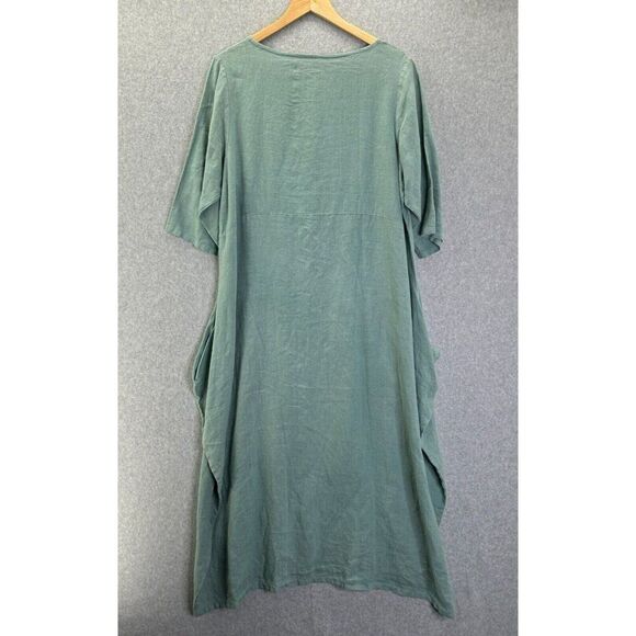 NWT Bryn Walker Size Small PILKINGTON DRESS Shore Blue Pacific Linen 3/4 Sleeve - Picture 12 of 16